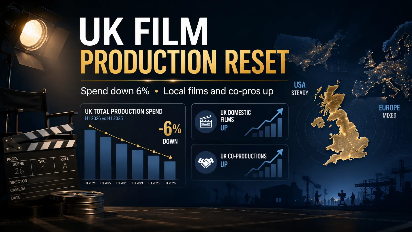 UK Film Production Spend Is Down 6% — But the Bigger Story Is a Global Reset in Where Films Get Made