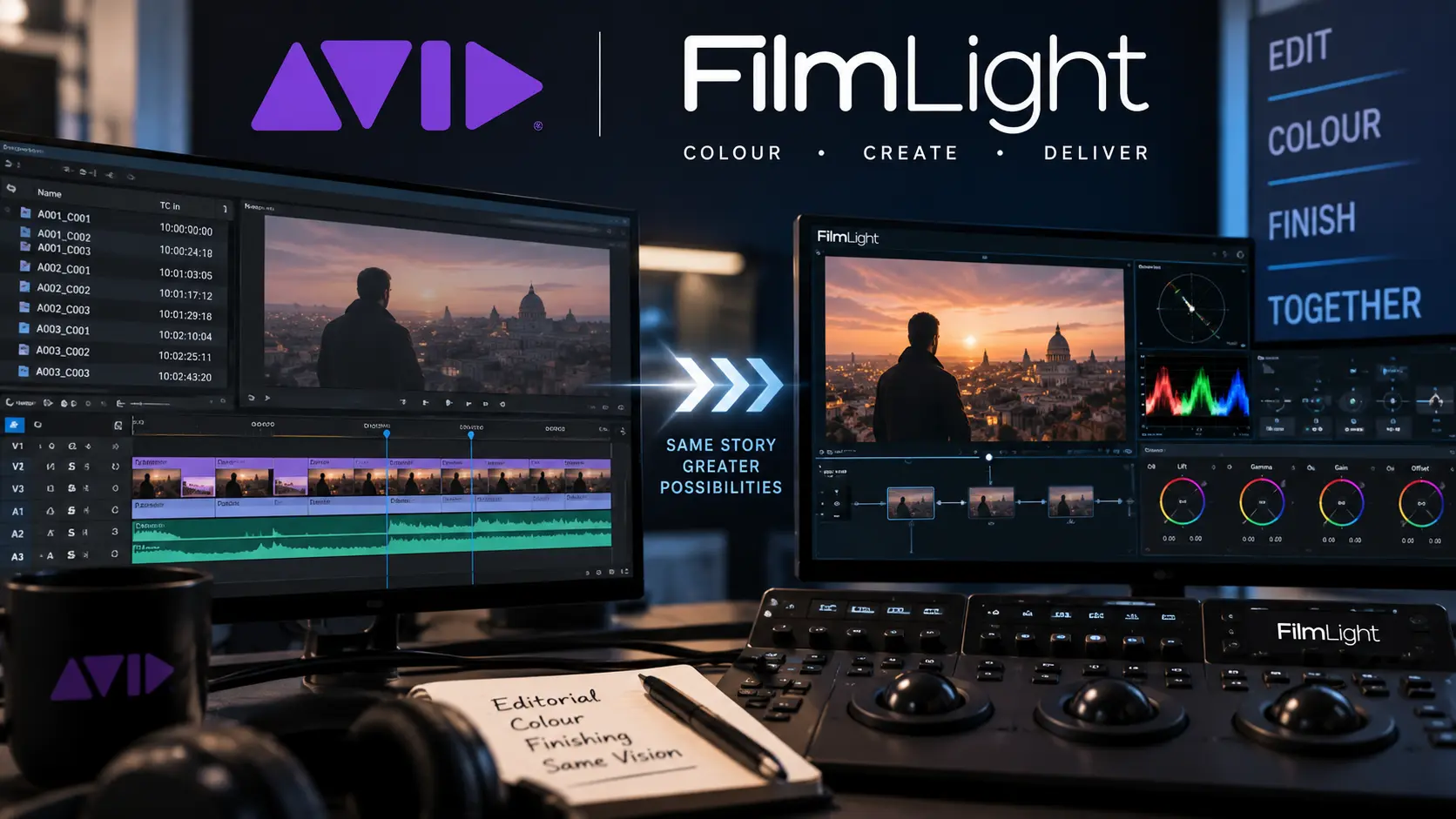 Avid and FilmLight Want Colour Decisions to Travel More Cleanly from Editorial to Finishing