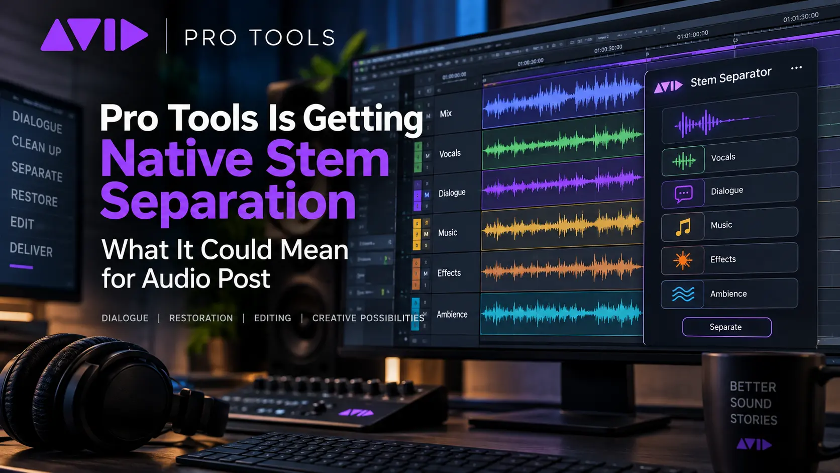 Pro Tools Is Getting Native Stem Separation: What It Could Mean for Audio Post